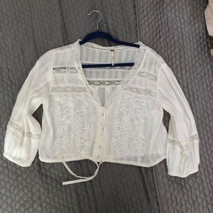 NWOT Free People Embroidered Tunic Top